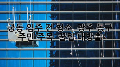 ✨ 궁동 입주 전 청소, ✨ 광주 동구 주민 주목! 🏡 꿀팁 대방출!